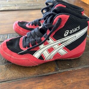 Asics Kids Red and Black Sneakers